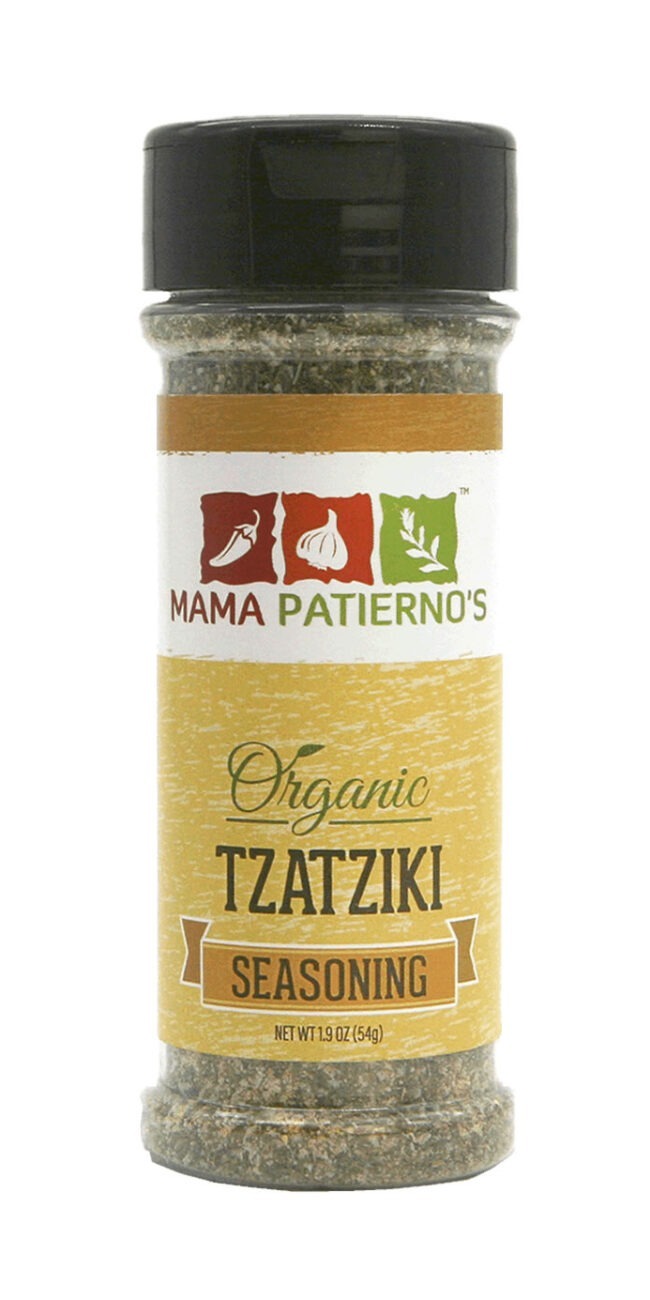 Mama Patierno's Tzatziki Seasoning Page - bottle front view