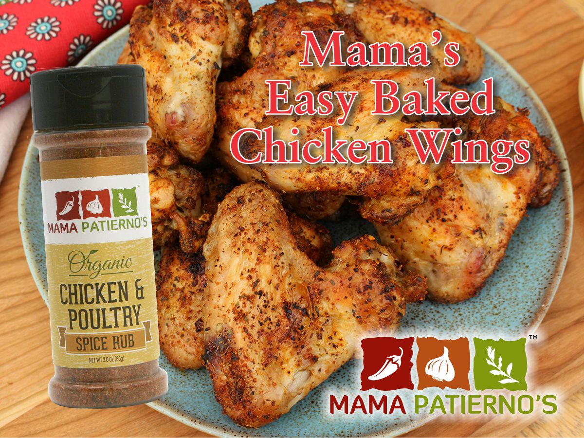 Mama Patierno's Easy Baked Chicken Wings Recipe header image