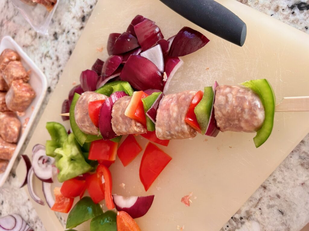 Mama Patierno's Italian Sausage and Peppers Kabobs on Skewers Recipe Image 1