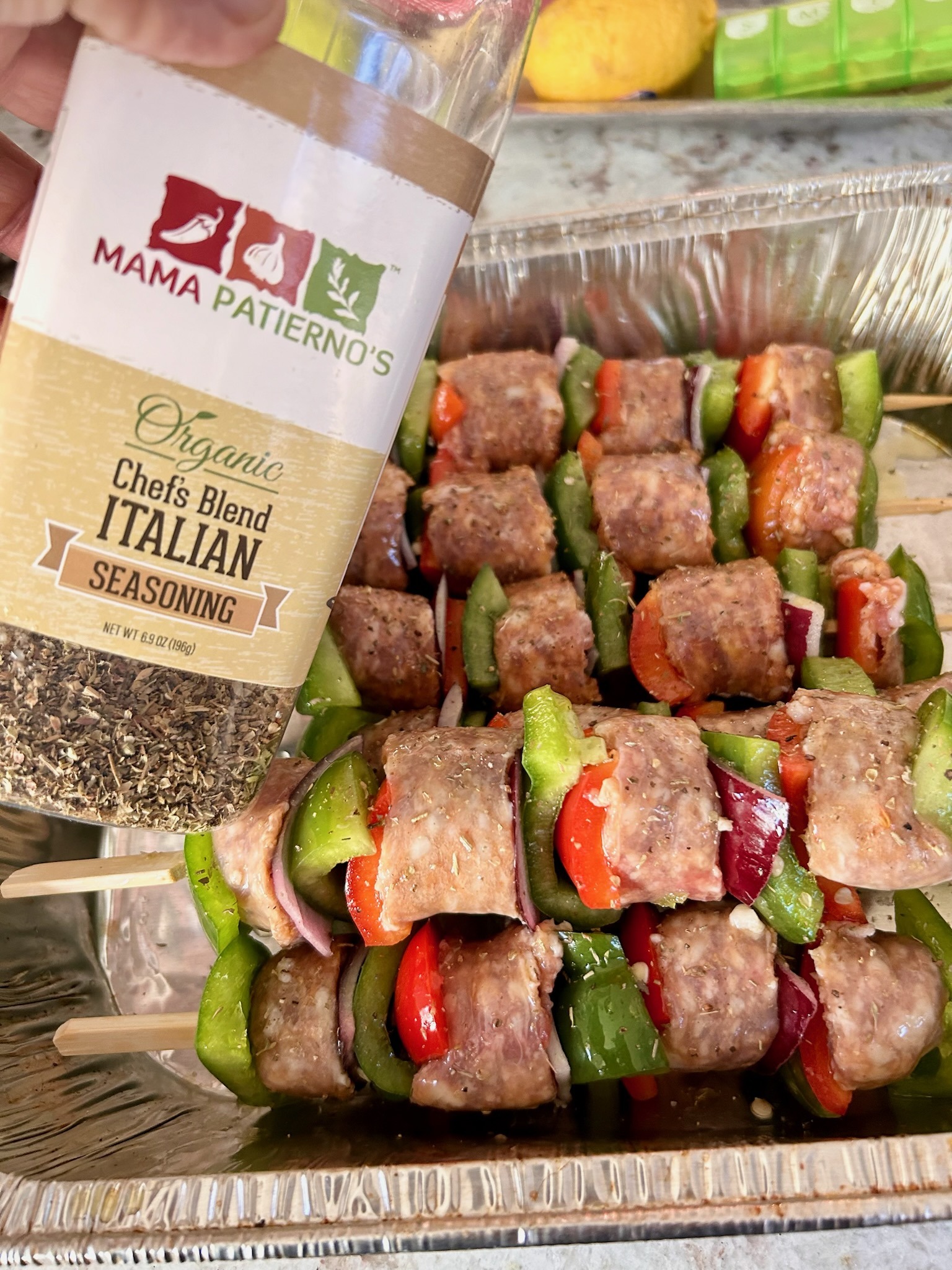 Mama Patierno's Italian Sausage and Peppers Kabobs on Skewers Recipe Image 2