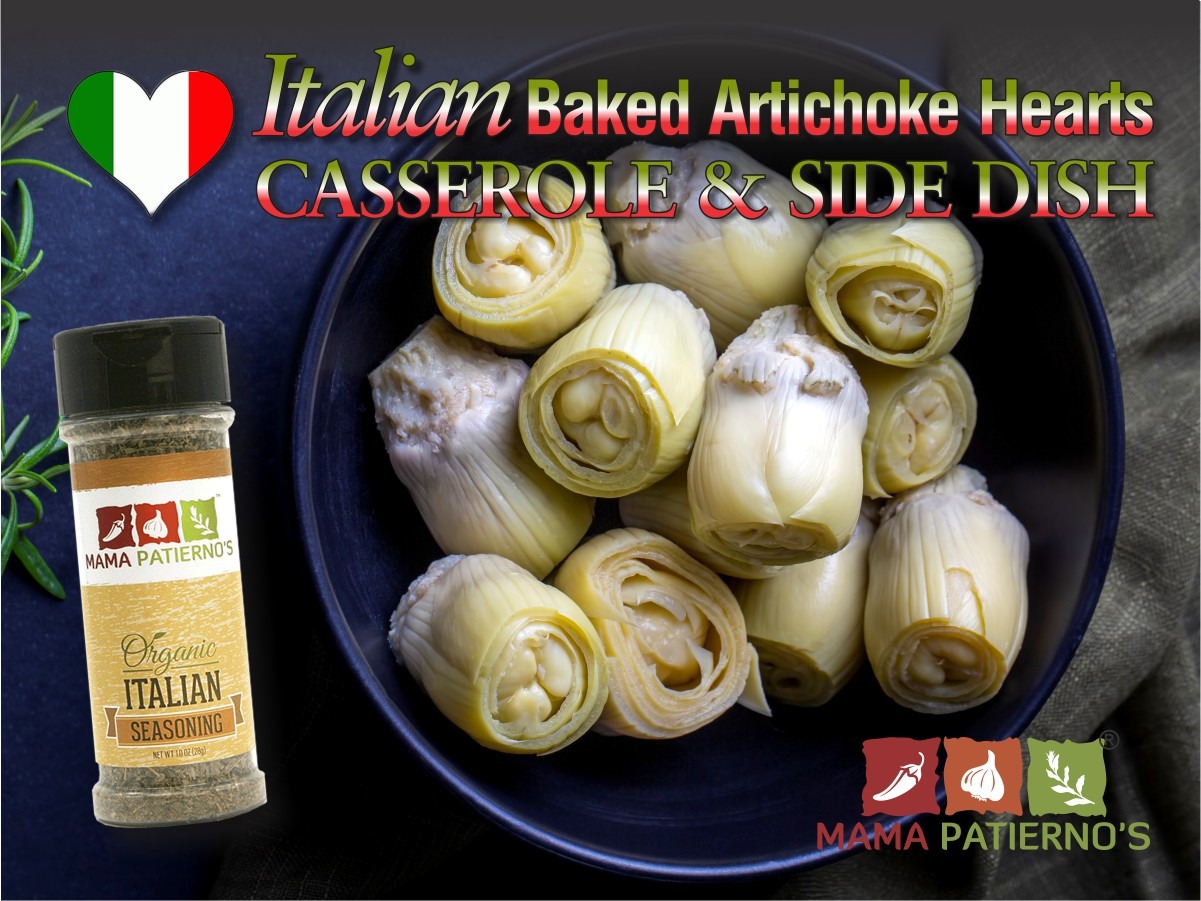 Mama Patierno's Italian Baked Artichoke Hearts Casserole and Side Dish featured image