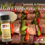 Mama Patierno's Italian Sausage and Peppers Kabobs on Skewers Recipe featured image.