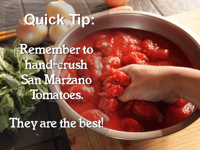 Mama Patierno's Arrabiata Sauce Recipe Quick Tip: use and hand crush San Marzano Tomatoes for best results.